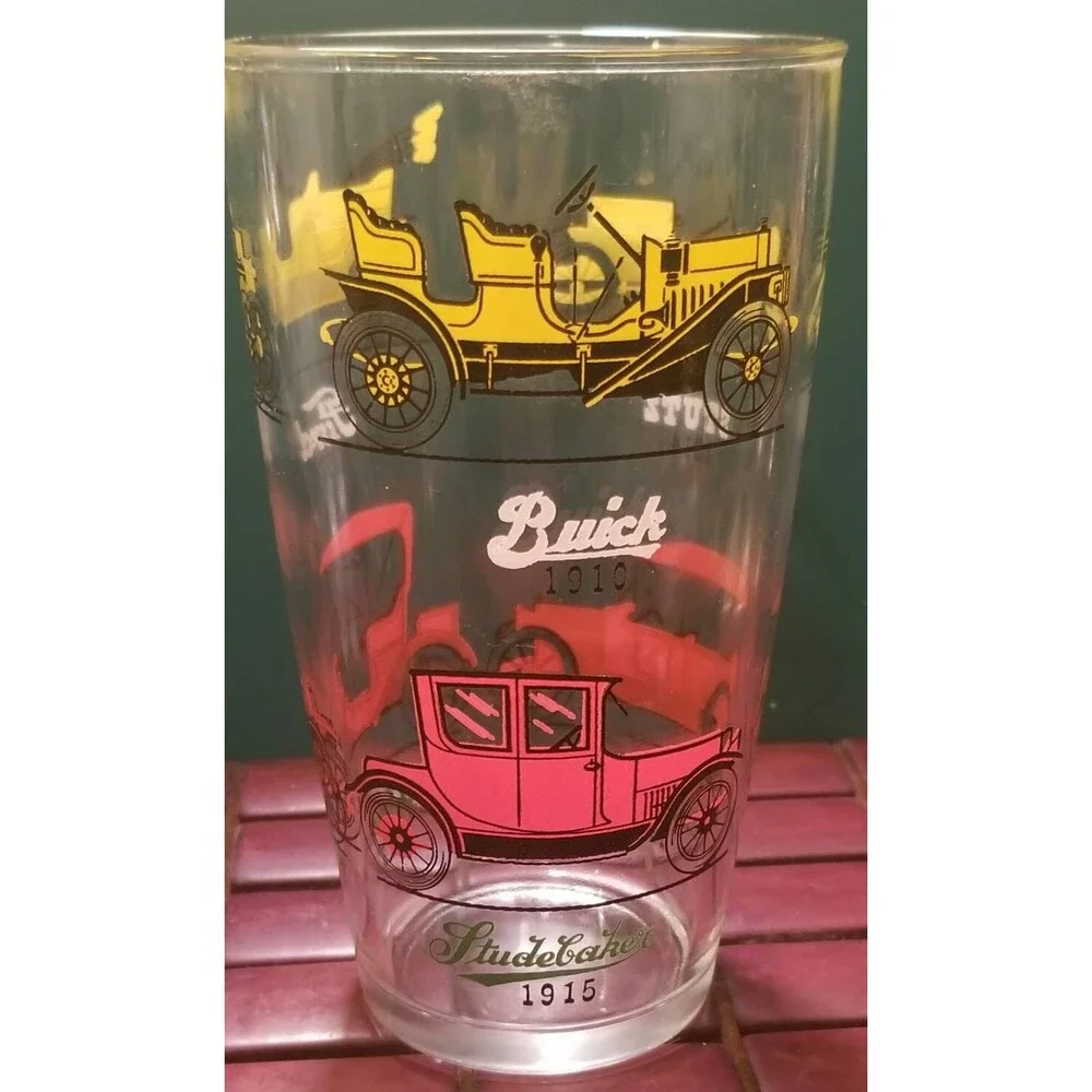 Antique Car Cocktail Mixing Glass Vintage Retro Barware 18oz 6.5